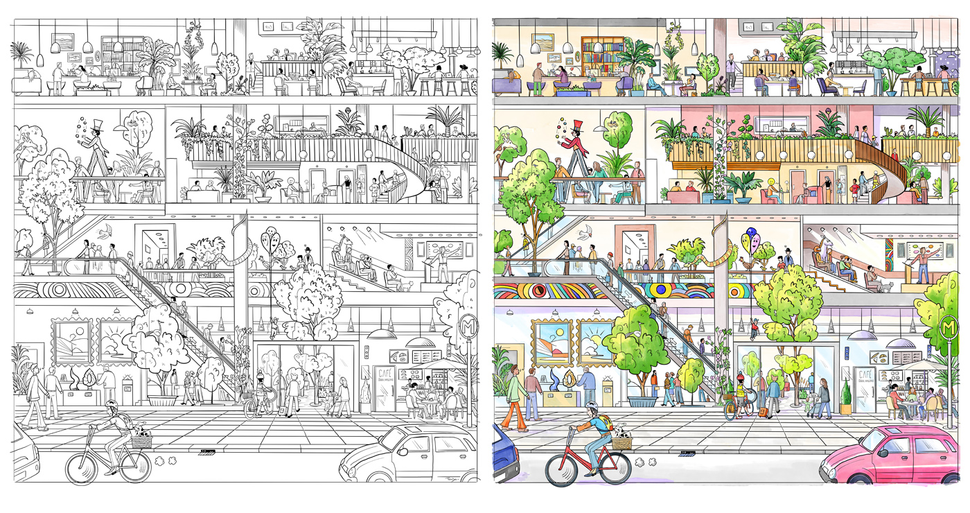 illustration fred van deelen cartes urbanisme