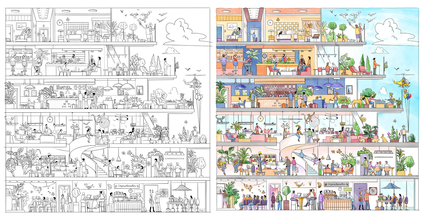 illustration fred van deelen cartes urbanisme