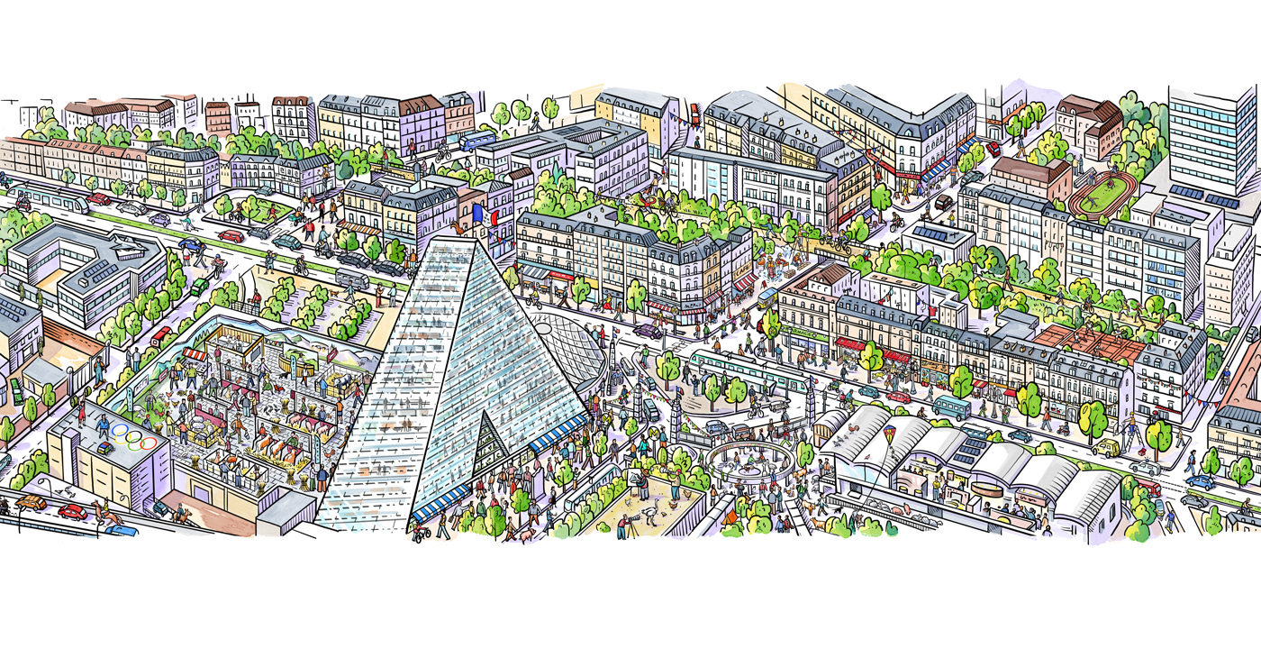 illustration fred van deelen cartes urbanisme