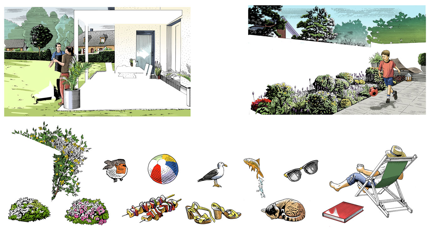 frederik illustration rough story board animation paper art gravure trait anglais 778 4 lun et lautre