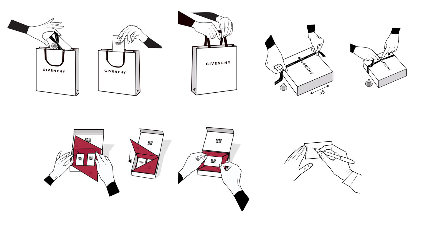 illustration fred van deelen vignettes givenchy