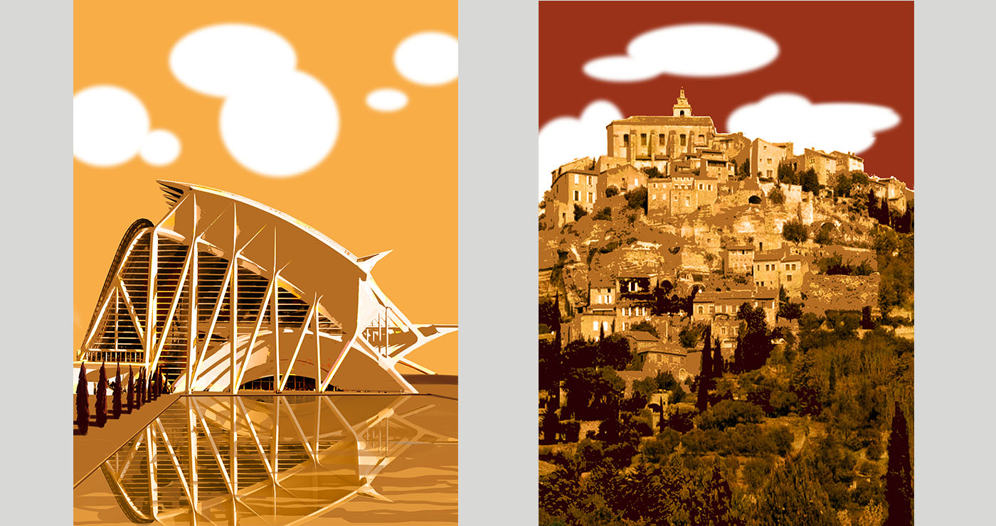 illustration tourisme culture voyage panneau 2