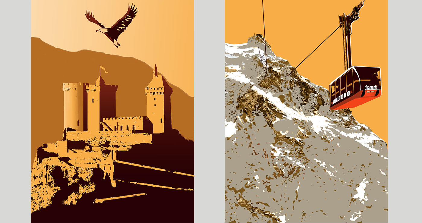 illustration tourisme culture voyage panneau 3