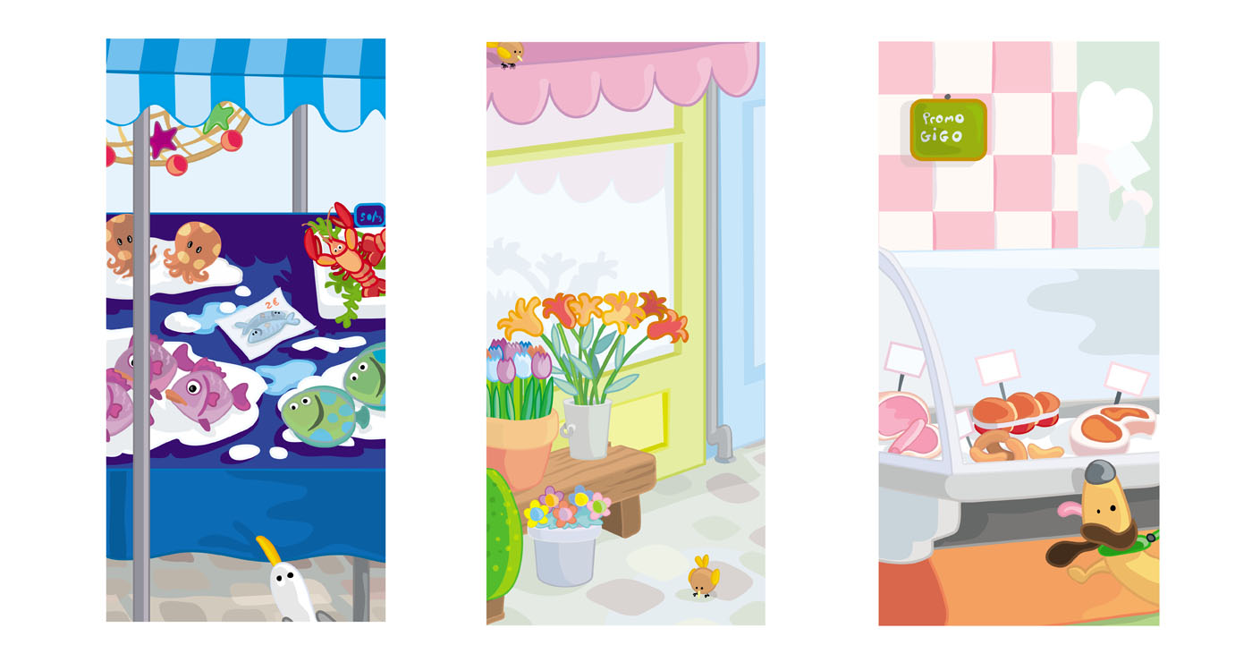 illustration vernius marchés commerces