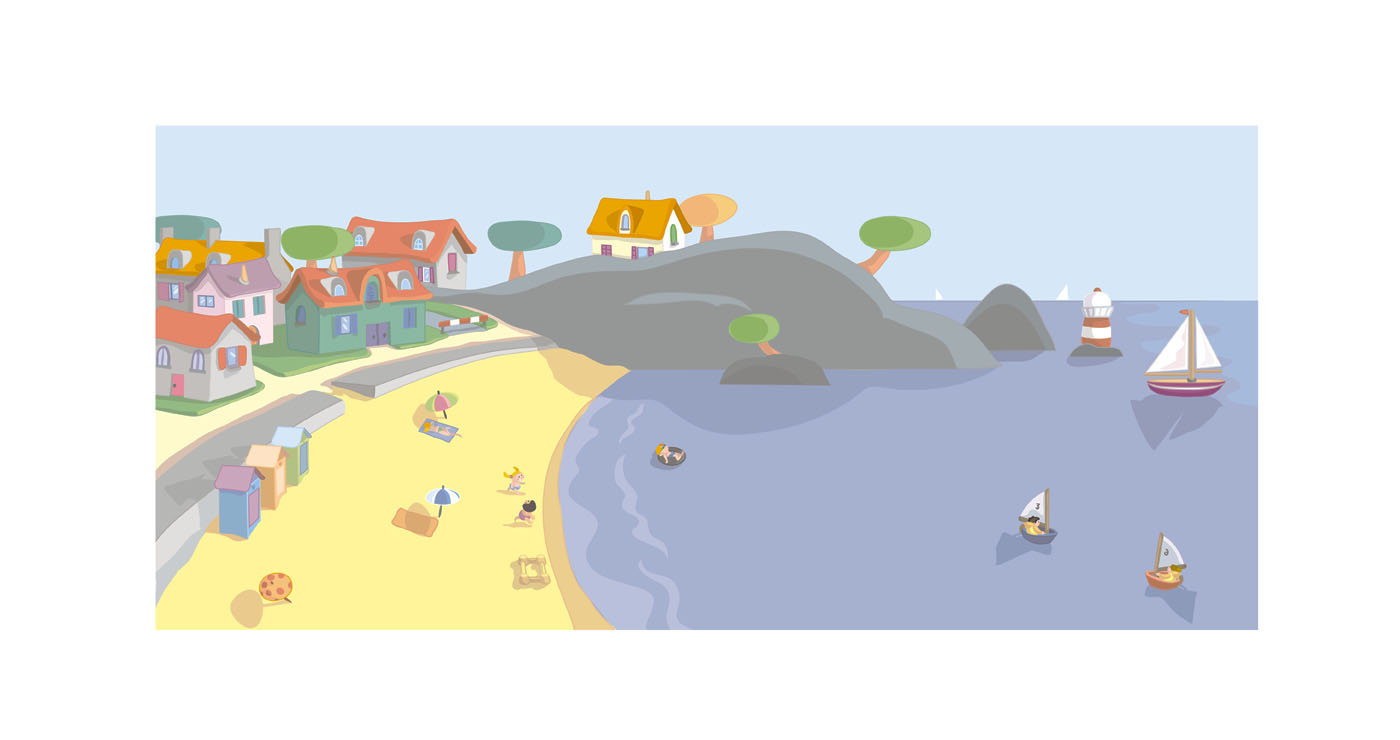 illustration vernius plage vacances